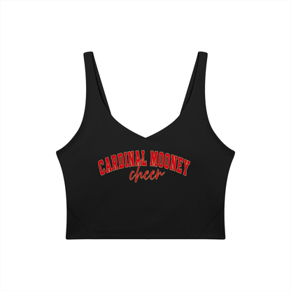 Cursive Cardinal Mooney Women's V-Neck Yoga Sports Bra
