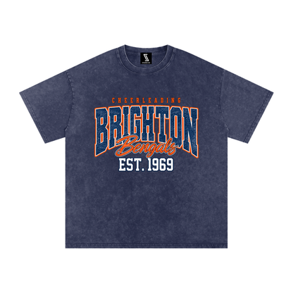 Snow Washed Oversized Cotton T-Shirt