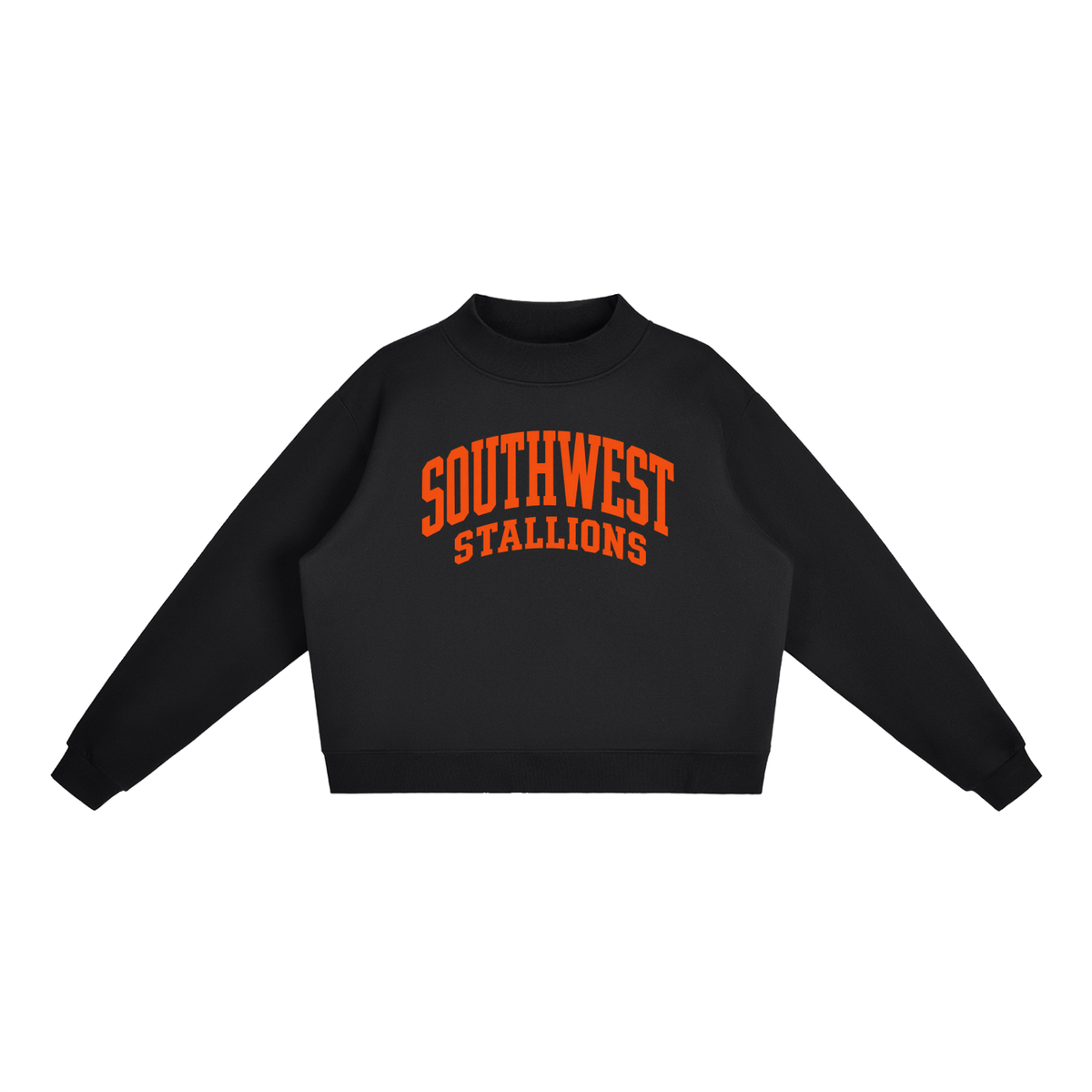 Essential Fleece Mock-Neck Crew Sweatshirt
