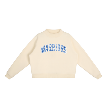 Gingham Taylorsville Essential Fleece Mock-Neck Crew Sweatshirt