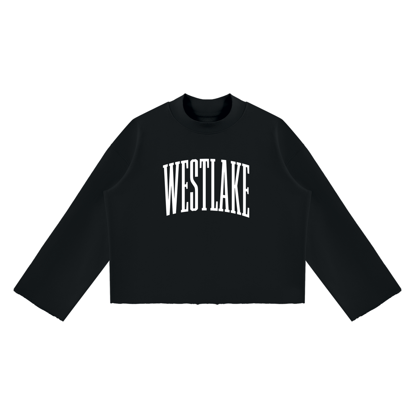 Mock Neck Boxy Sweatshirt