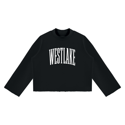 Mock Neck Boxy Sweatshirt
