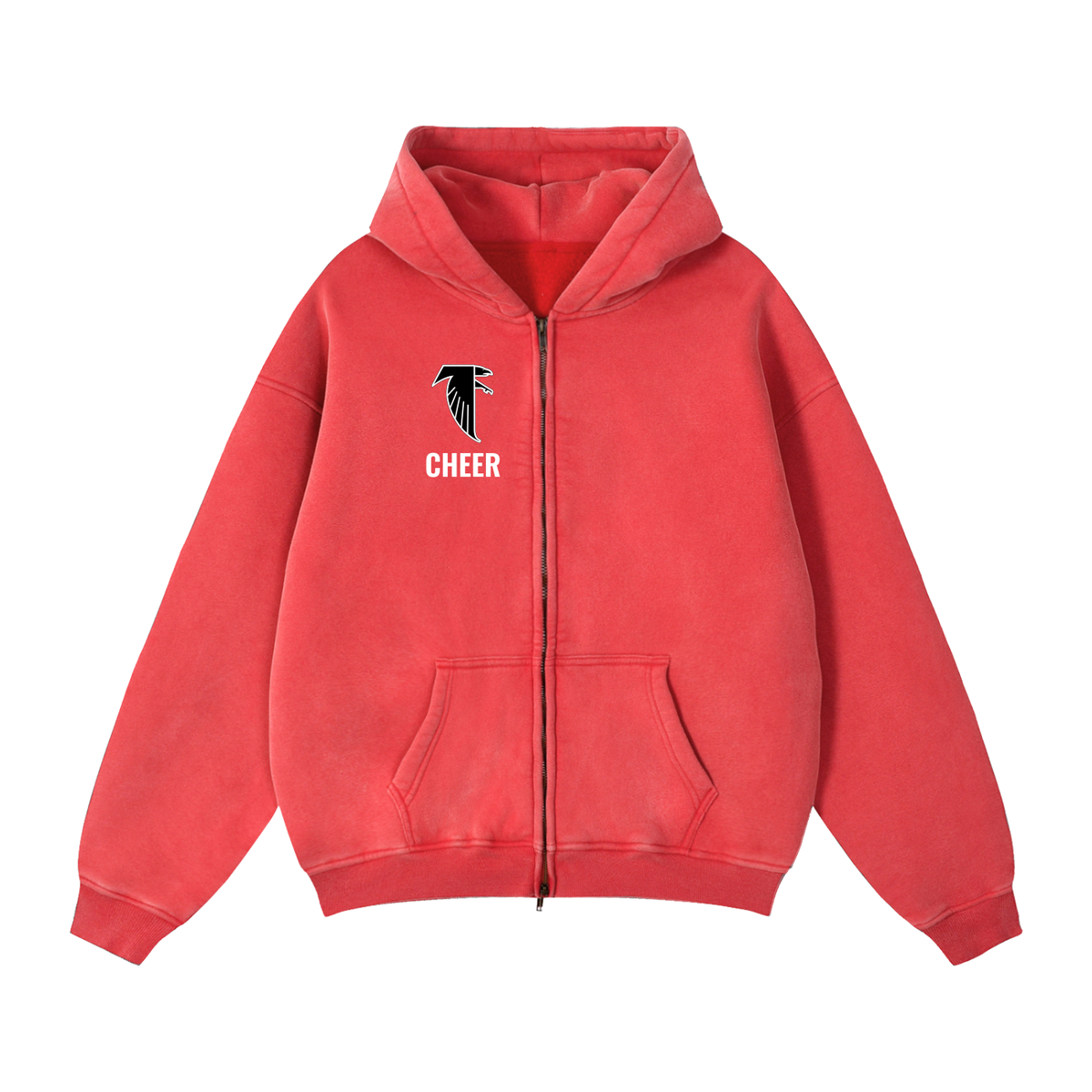 Fitch Zip-Through Boxy Fleece Hoodie