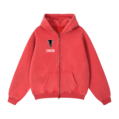 Fitch Zip-Through Boxy Fleece Hoodie