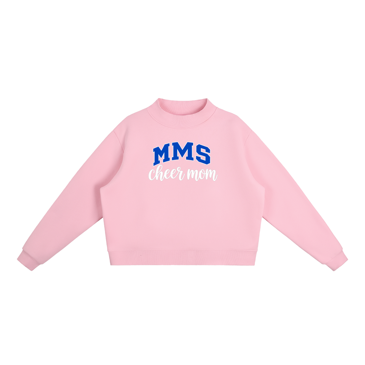 Cheer Mom Maysville Essential Fleece Mock-Neck Crew Sweatshirt (printed)
