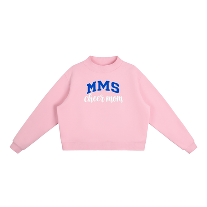 Cheer Mom Maysville Essential Fleece Mock-Neck Crew Sweatshirt (printed)