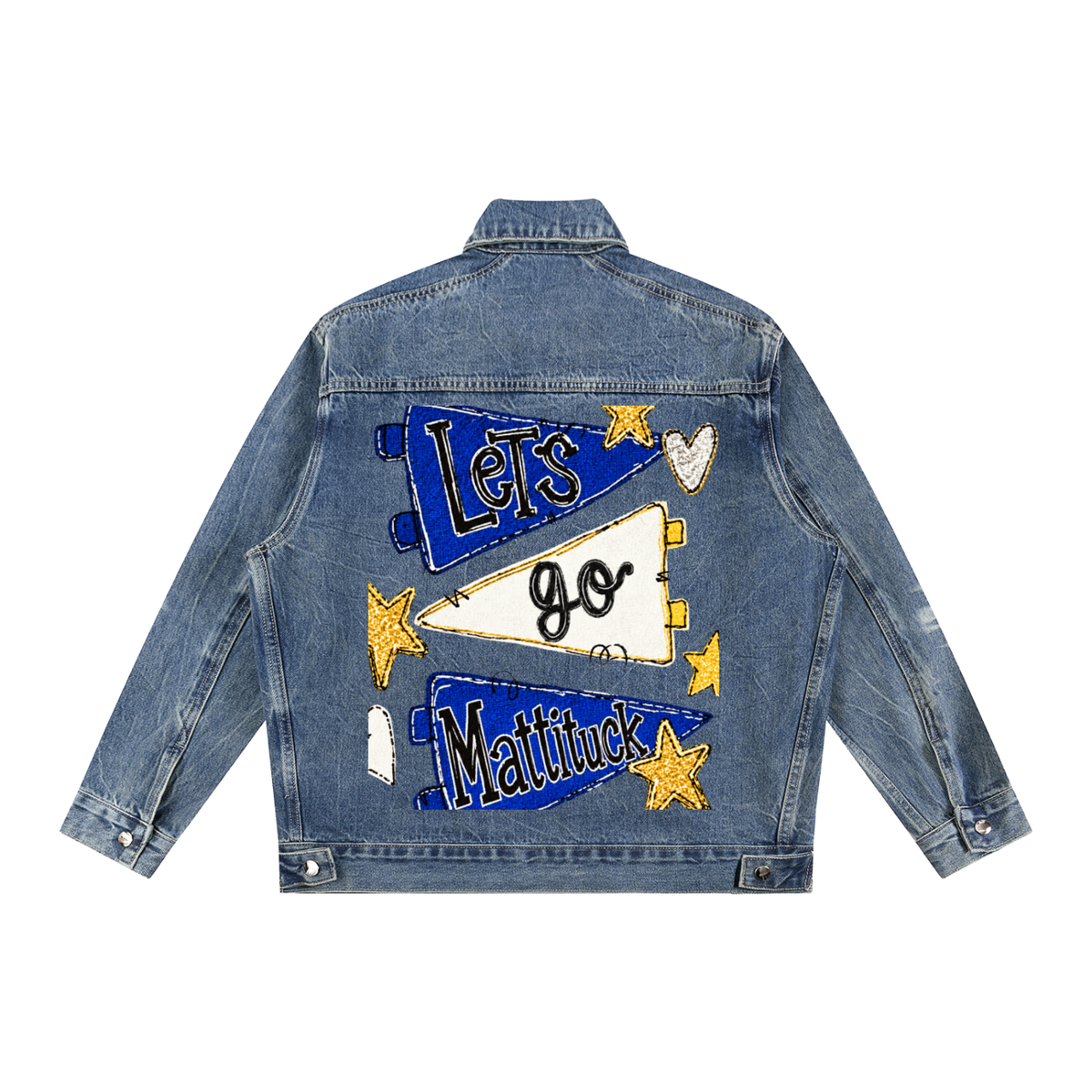 Lets Go Mattituck Vintage Wash Zip Up Denim Jacket