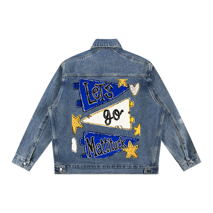 Lets Go Mattituck Vintage Wash Zip Up Denim Jacket