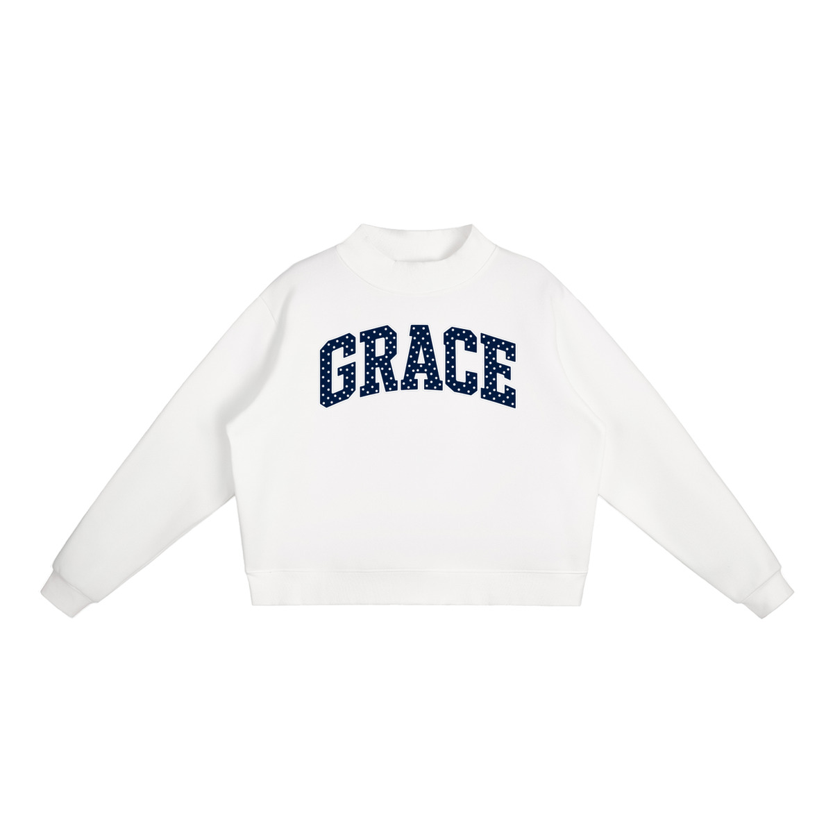 Essential Fleece Mock-Neck Crew Sweatshirt