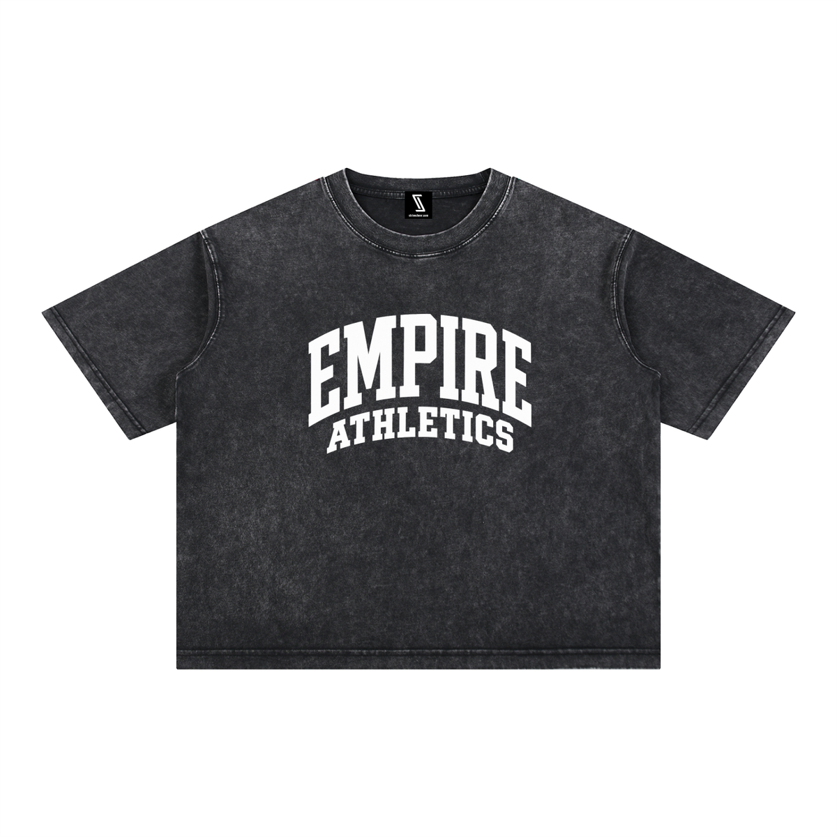 Basic 2 White Empire Mineral Wash Boxy Cotton T-Shirt