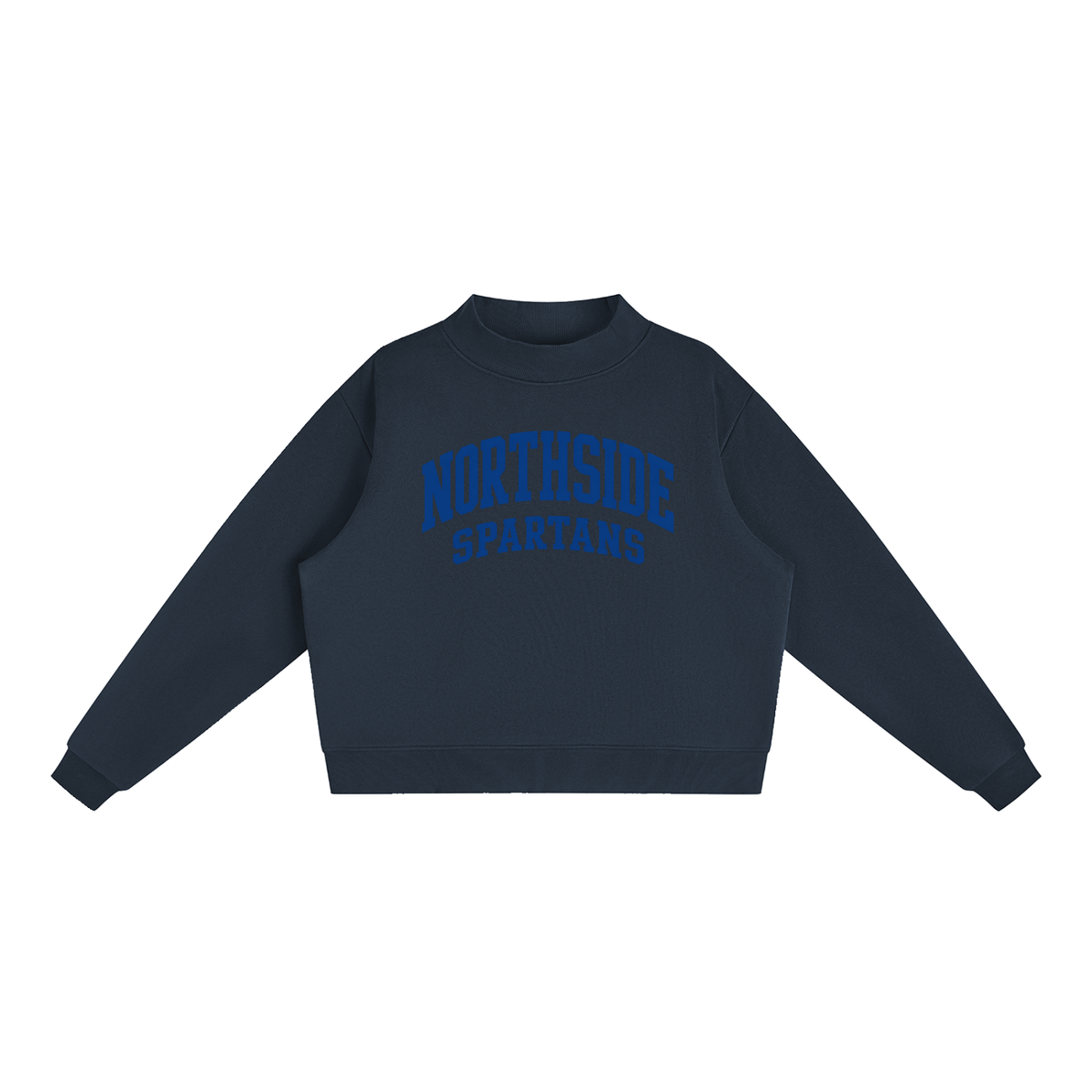 Basic 2 Northside Essential Fleece Mock-Neck Crew Sweatshirt (printed)