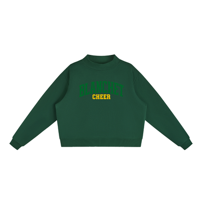 Basic 1 Blanchet Essential Fleece Mock-Neck Crew Sweatshirt (printed)