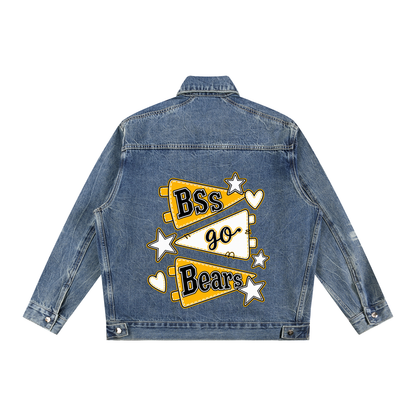 Lets Go Byron Vintage Wash Zip Up Denim Jacket