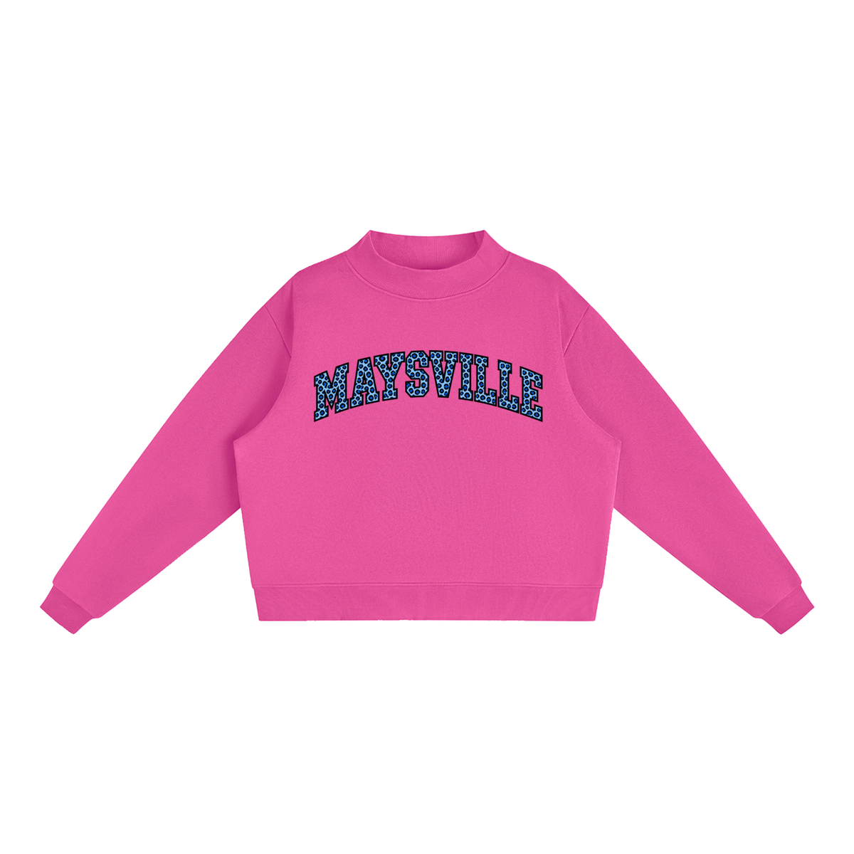 Cheetah Maysville Essential Fleece Mock-Neck Crew Sweatshirt