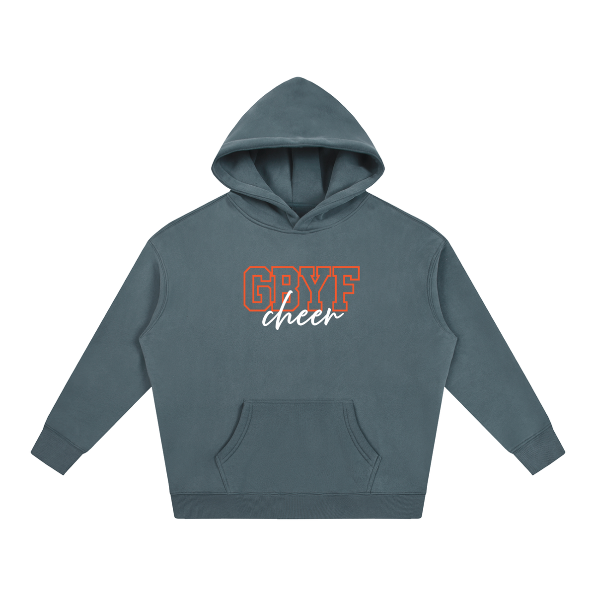 Cursive Front Green Bulldogs Oversize Fleeced Hoodie