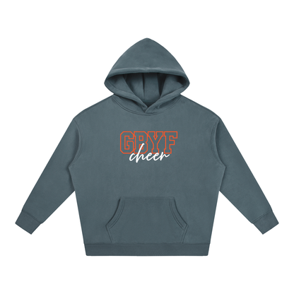 Cursive Front Green Bulldogs Oversize Fleeced Hoodie