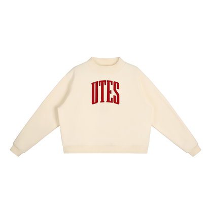Varsity Utes Essential Fleece Mock-Neck Crew Sweatshirt