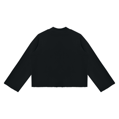 Mock Neck Boxy Sweatshirt