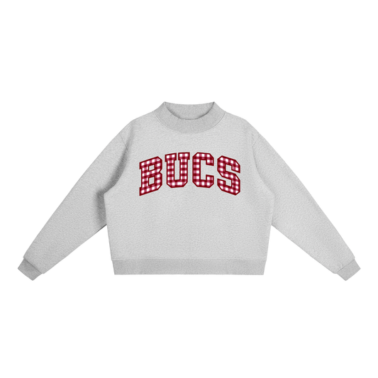 Essential Fleece Mock-Neck Crew Sweatshirt