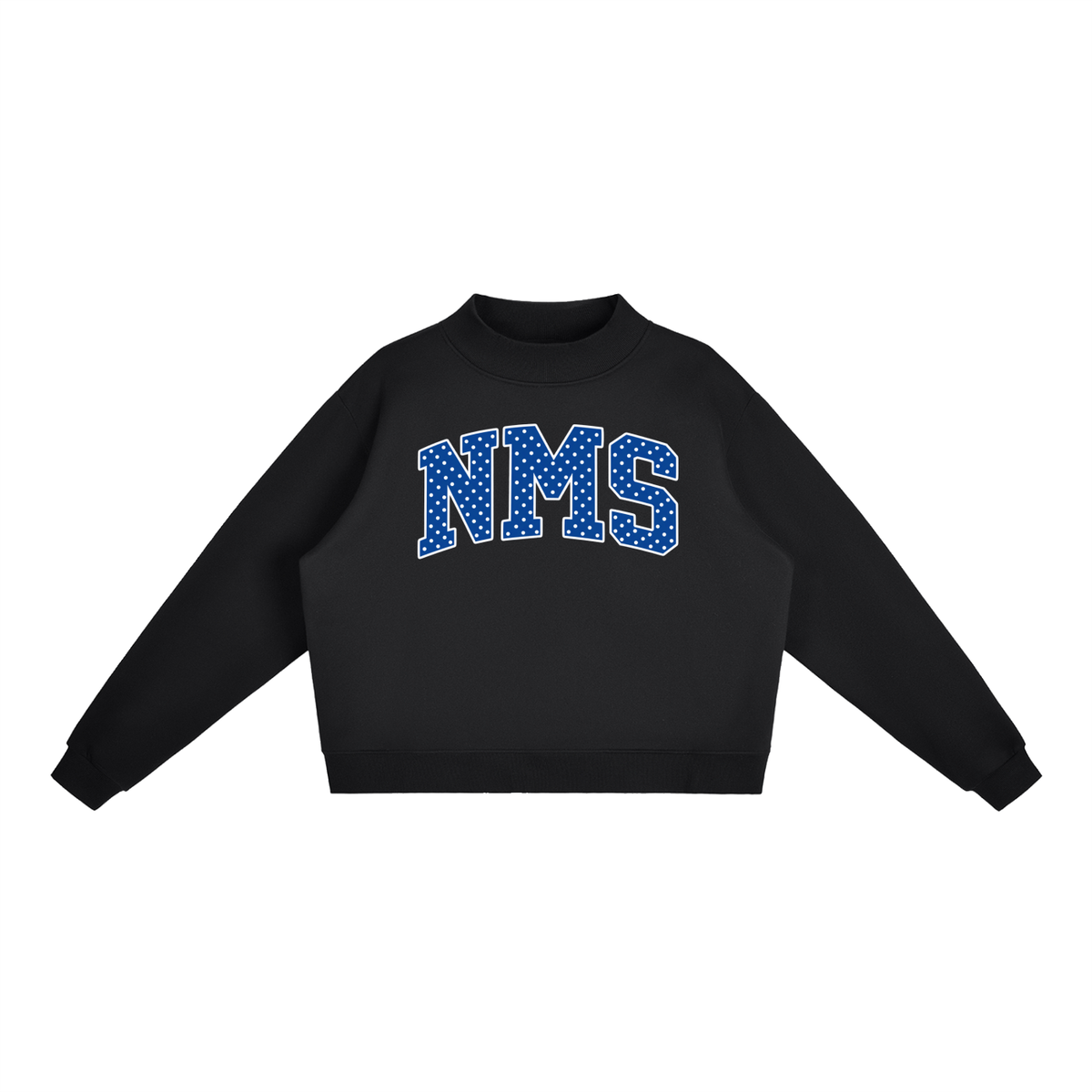Polka Dot Northside Essential Fleece Mock-Neck Crew Sweatshirt (printed)
