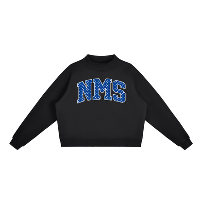 Polka Dot Northside Essential Fleece Mock-Neck Crew Sweatshirt (printed)