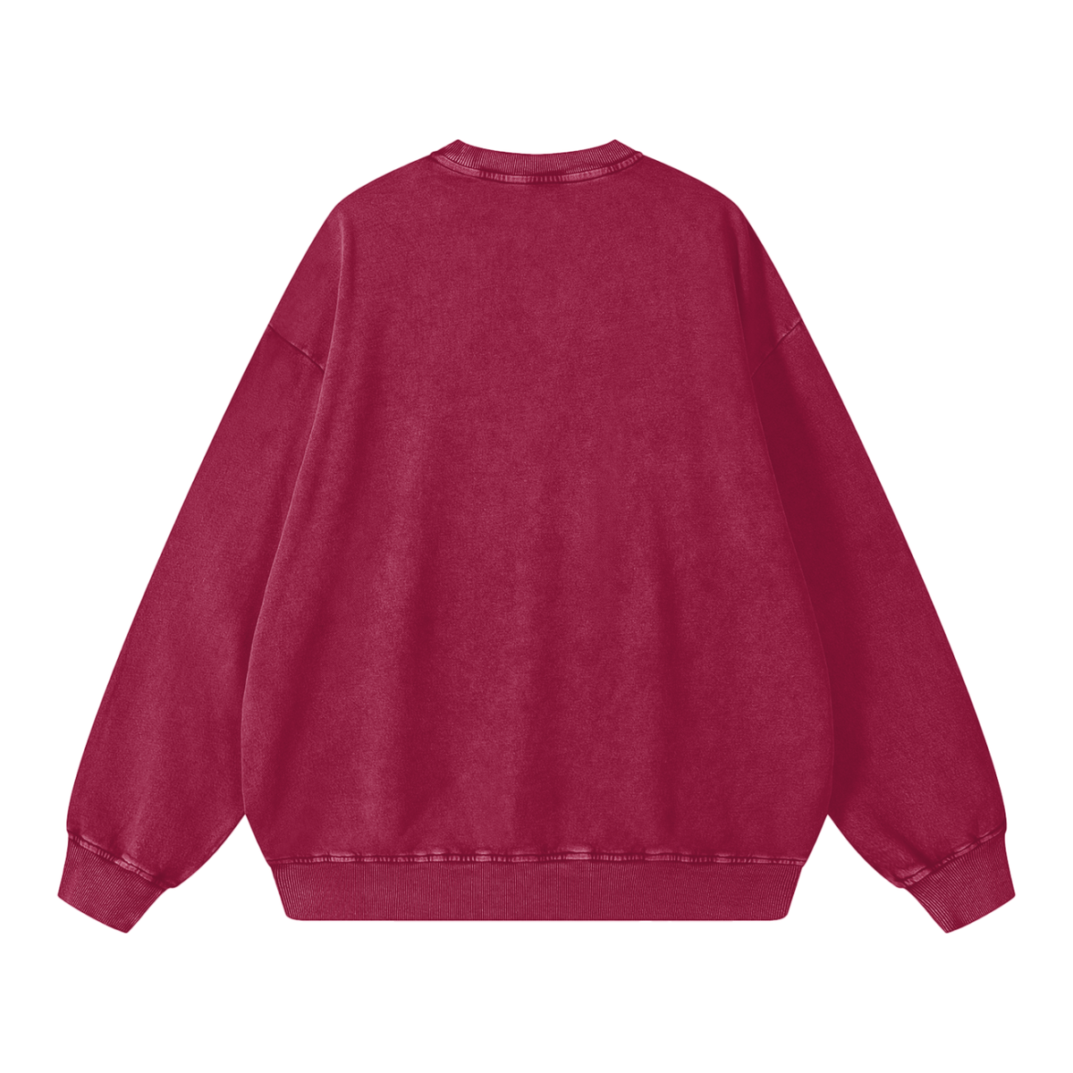 Basic 3 Cardinal Mooney Snow Washed Oversized Sweatshirt