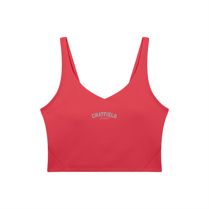 Cursive Chatfield Women's V-Neck Yoga Sports Bra