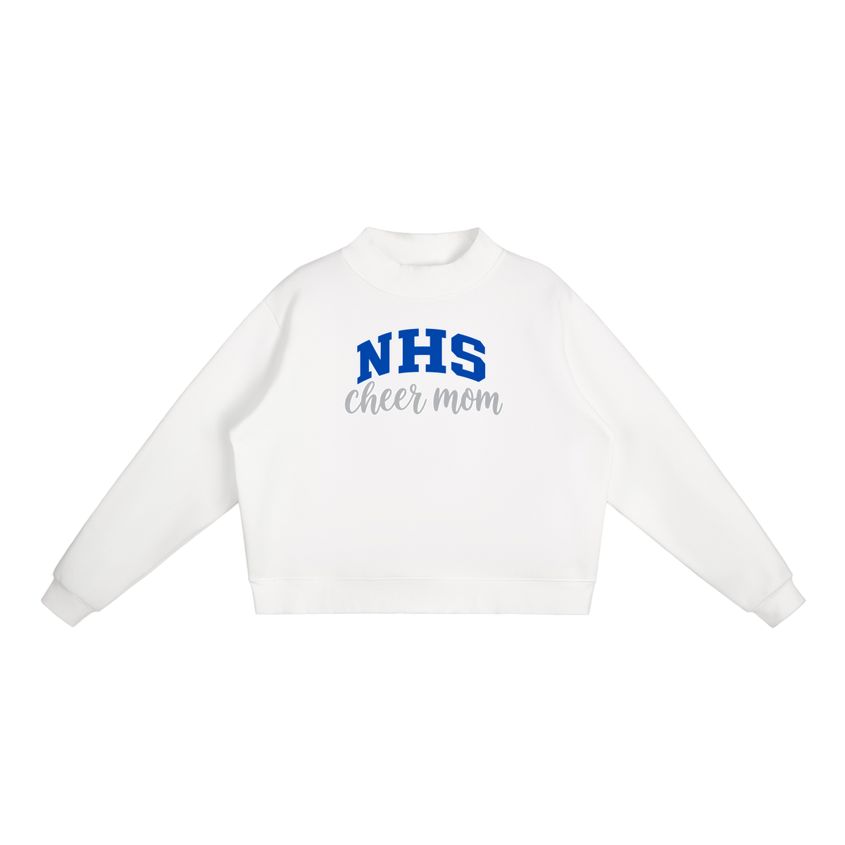 Cheer Mom Nolensville Essential Fleece Mock-Neck Crew Sweatshirt (printed)