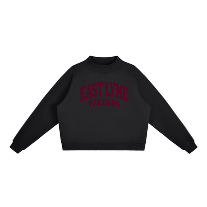 Basic 2 East Lyme Essential Fleece Mock-Neck Crew Sweatshirt (printed)
