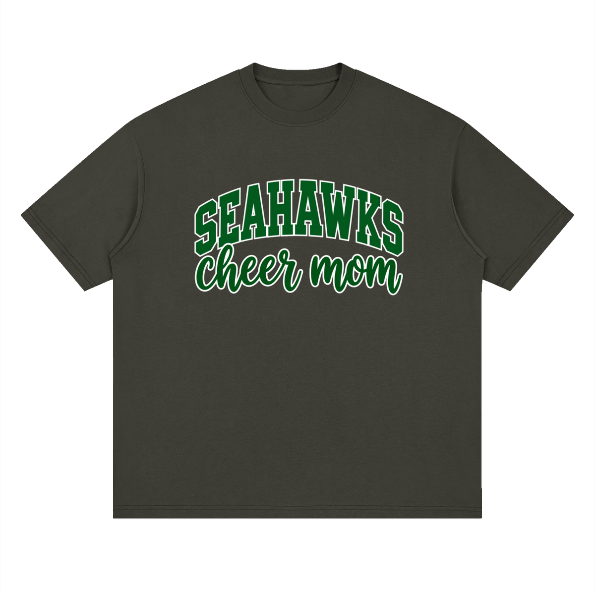 Cheer Mom Seahawks Oversized Drop Shoulder T-Shirt