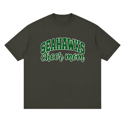 Cheer Mom Seahawks Oversized Drop Shoulder T-Shirt