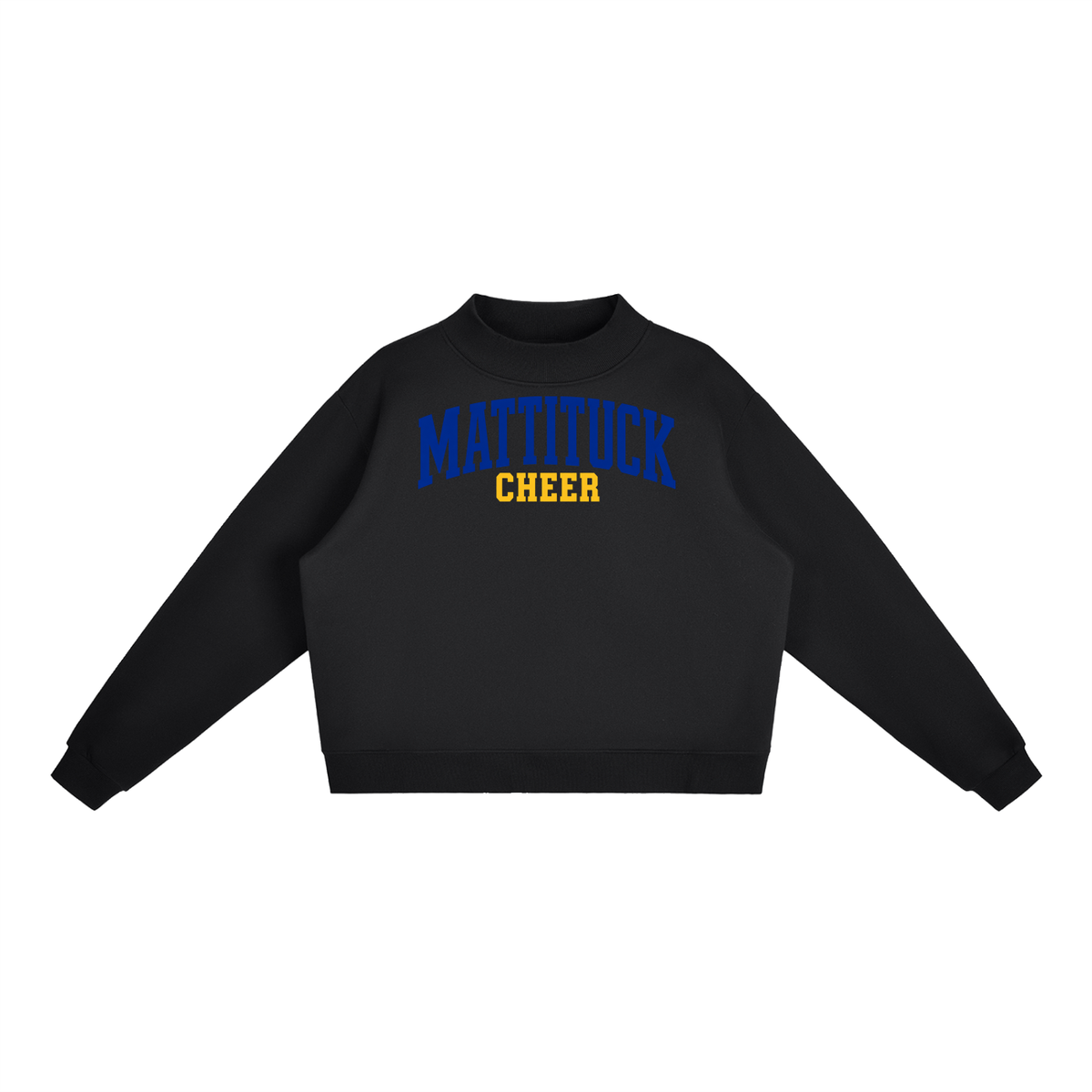 Basic 1 Mattituck Essential Fleece Mock-Neck Crew Sweatshirt