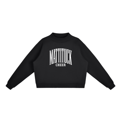 Basic 2 White Mattituck Essential Fleece Mock-Neck Crew Sweatshirt