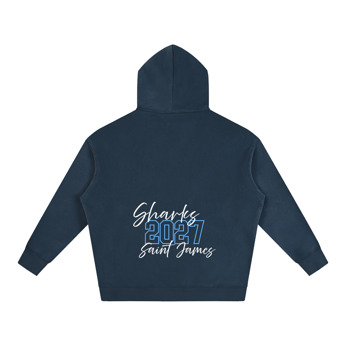 Cursive Front Saint James Oversize Fleeced Hoodie