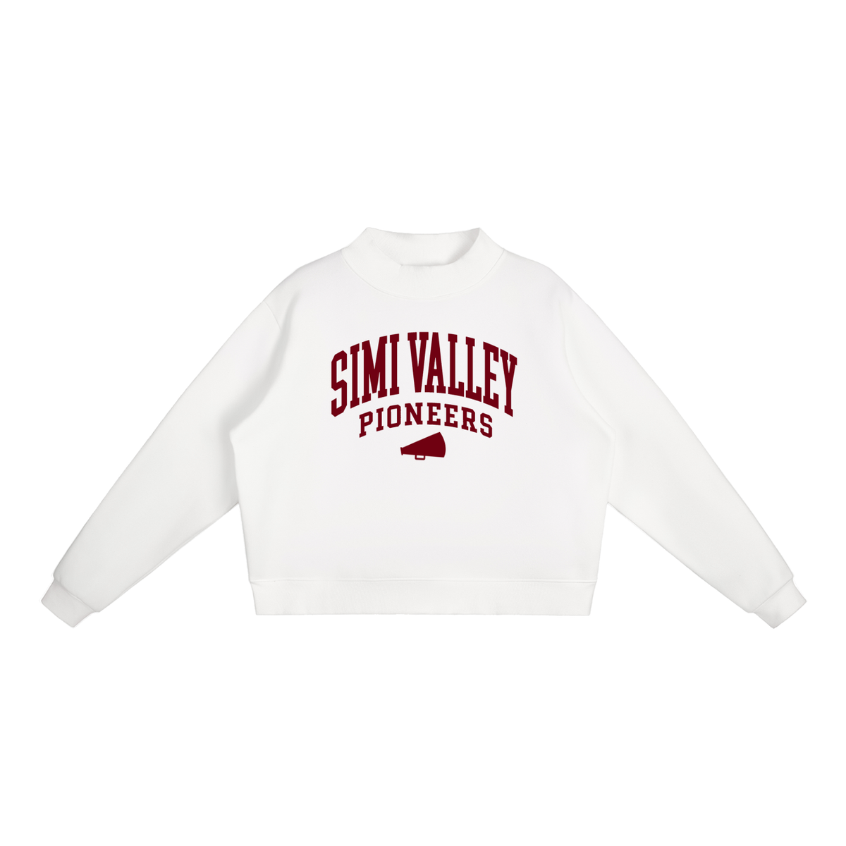 Basic 2 Simi Valley Essential Fleece Mock-Neck Crew Sweatshirt
