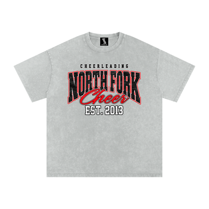 Vintage North Fork Snow Washed Oversized Cotton T-Shirt