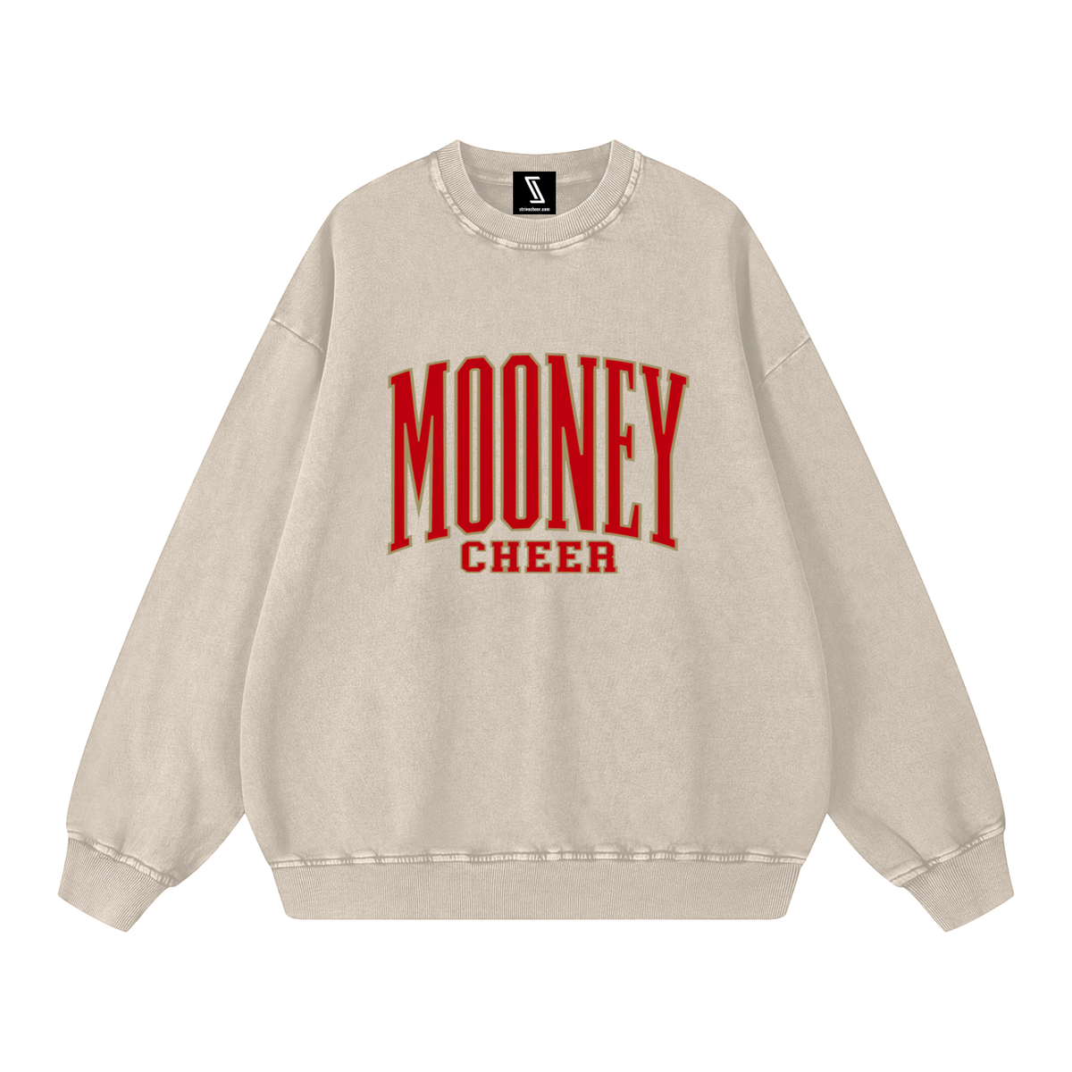 Basic 3 Cardinal Mooney Snow Washed Oversized Sweatshirt