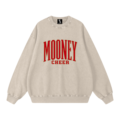 Basic 3 Cardinal Mooney Snow Washed Oversized Sweatshirt