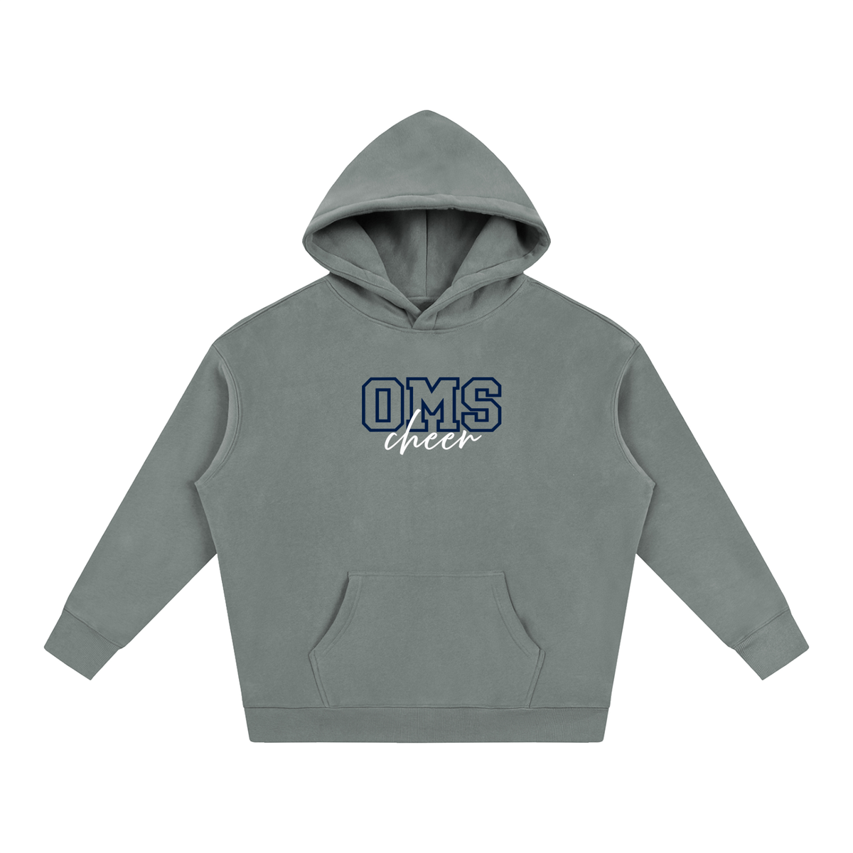 Cursive Front Oakland Middle Oversize Fleeced Hoodie