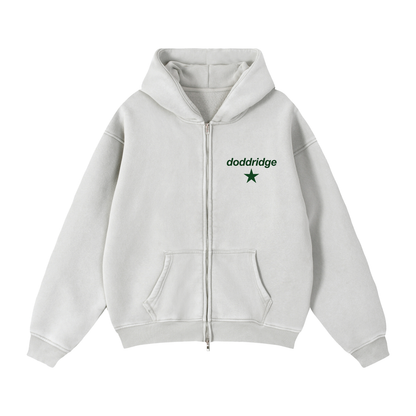 Zip-Through Boxy Fleece Hoodie