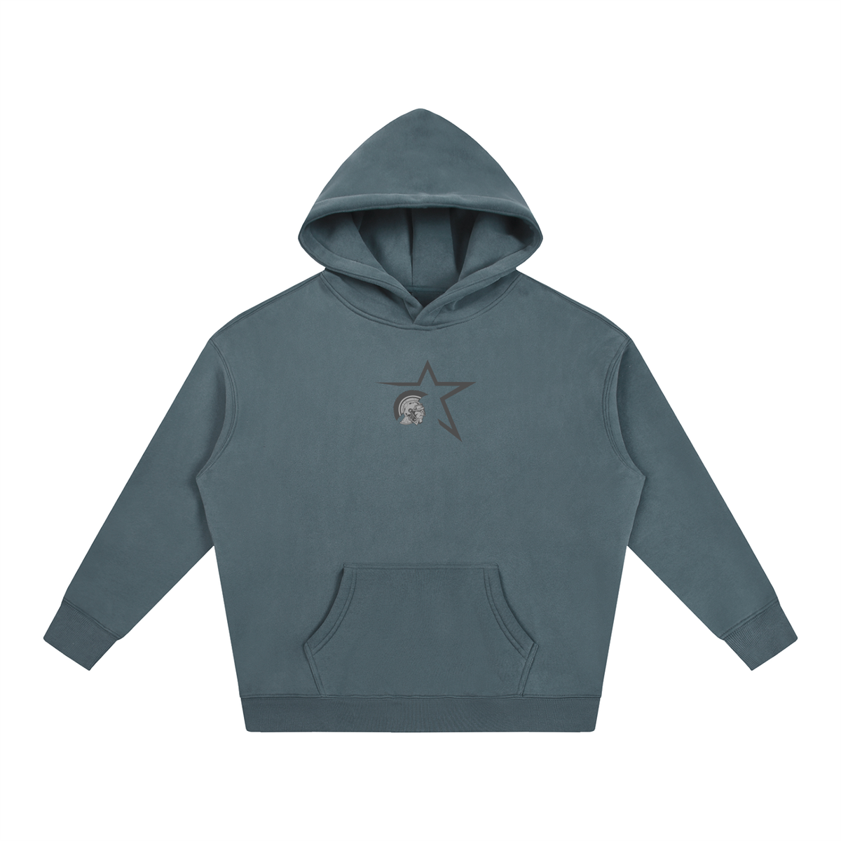 Vector Star Front Silver Valley Oversize Fleeced Hoodie