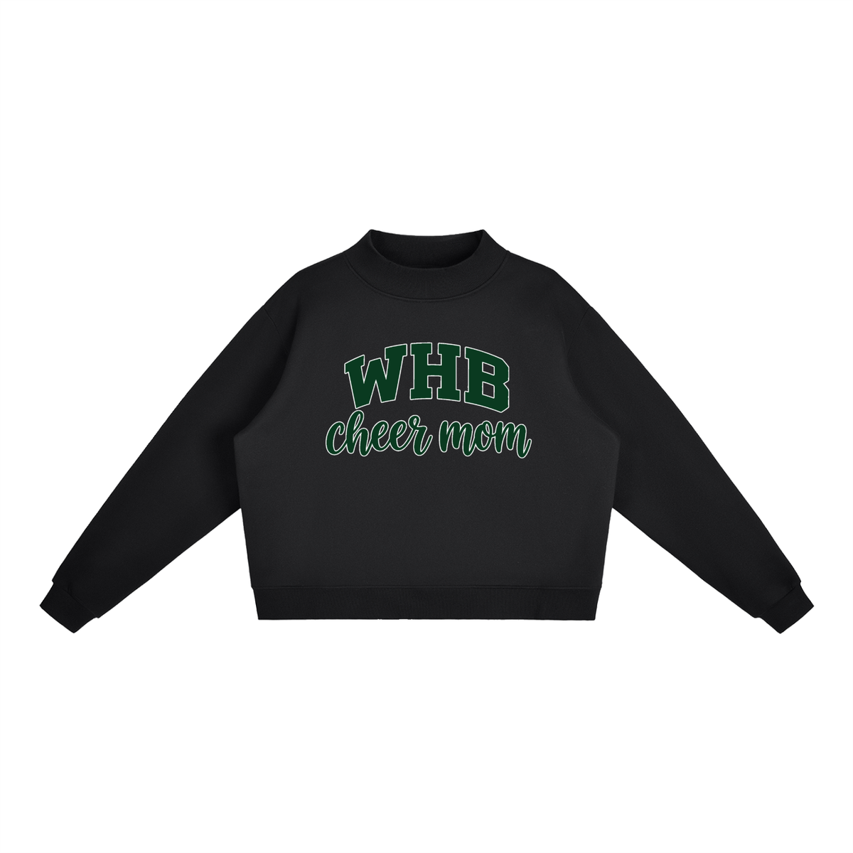 Cheer Mom Westhampton Essential Fleece Mock-Neck Crew Sweatshirt