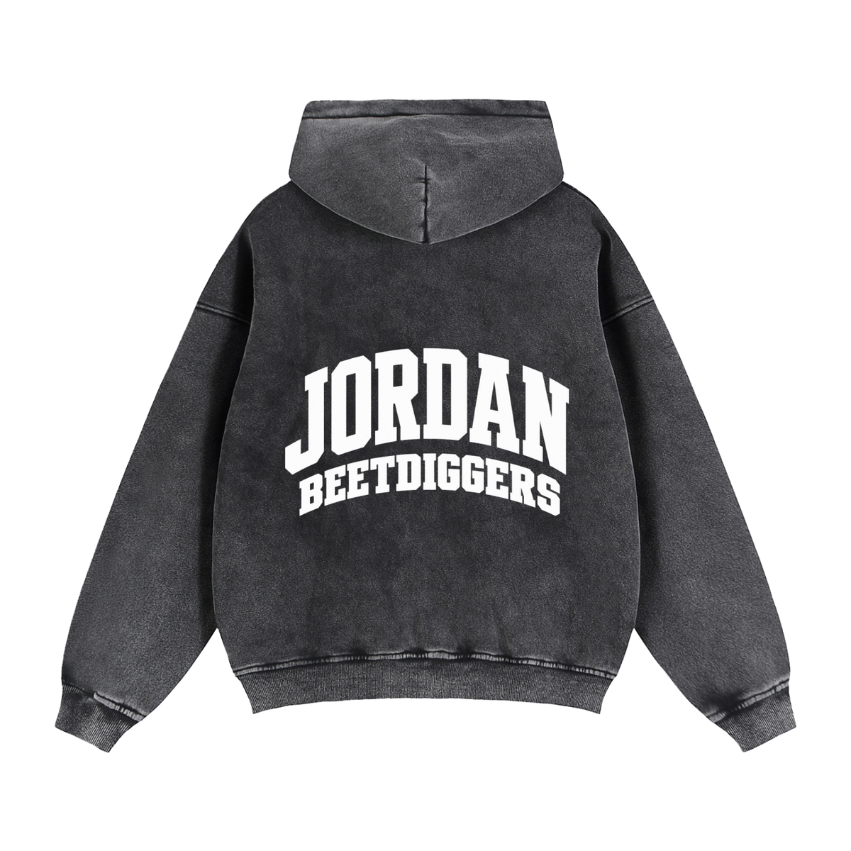 Basic 2 White Jordan Zip-Through Boxy Fleece Hoodie