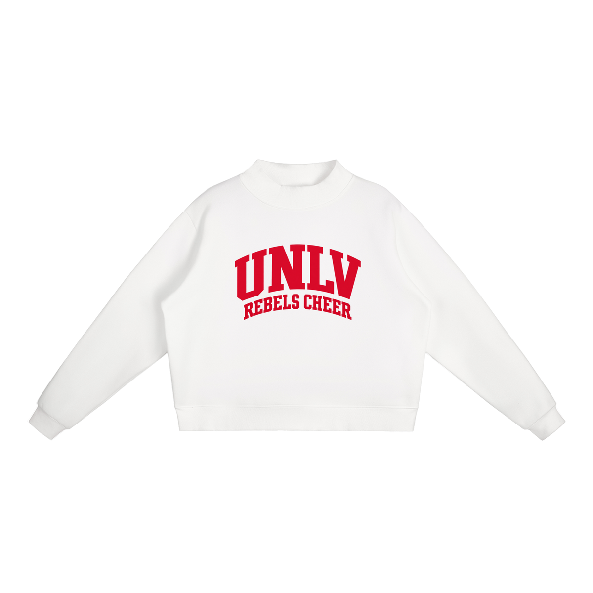 Basic 2 UNLV Essential Fleece Mock-Neck Crew Sweatshirt (printed)