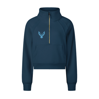 Cropped Half-Zip Sweatshirt