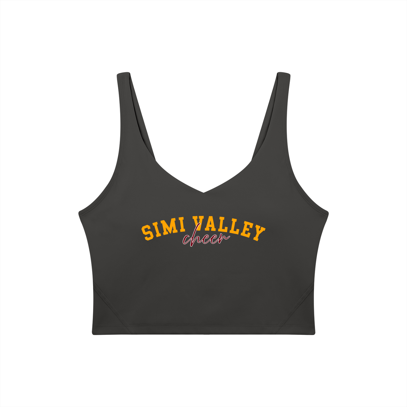 Cursive Simi Valley Women's V-Neck Yoga Sports Bra