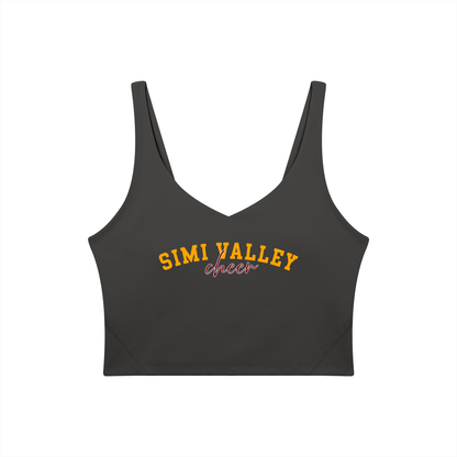 Cursive Simi Valley Women's V-Neck Yoga Sports Bra