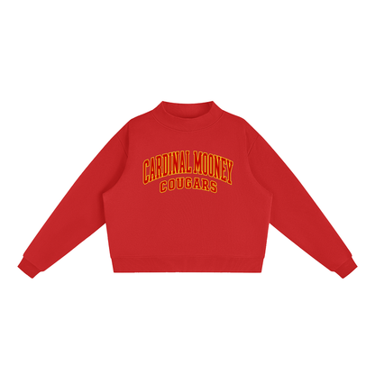 Basic 2 Cardinal Mooney Essential Fleece Mock-Neck Crew Sweatshirt