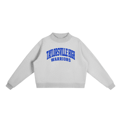Essential Fleece Mock-Neck Crew Sweatshirt