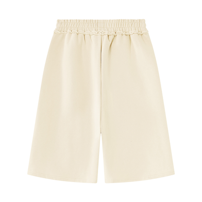 Unisex Raw Edge Fleece Shorts
